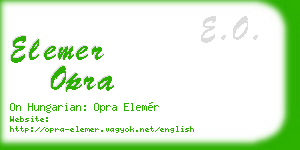 elemer opra business card